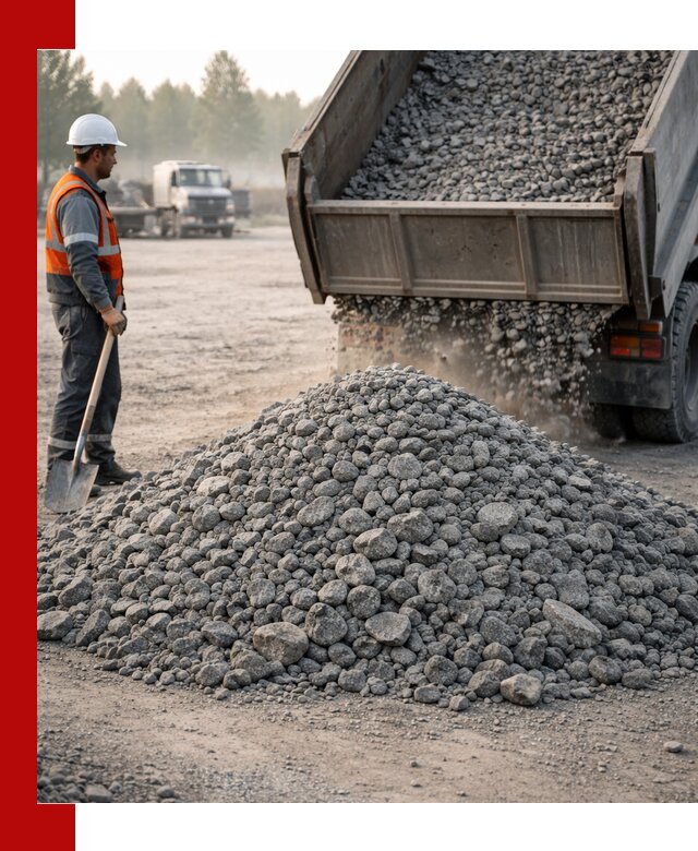 Гранитный щебень фракции 100–201 для строительства в Мичуринске