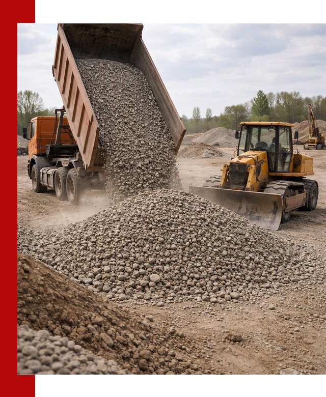 Доставка гравийного щебня фракции 40-70 в Мичуринске