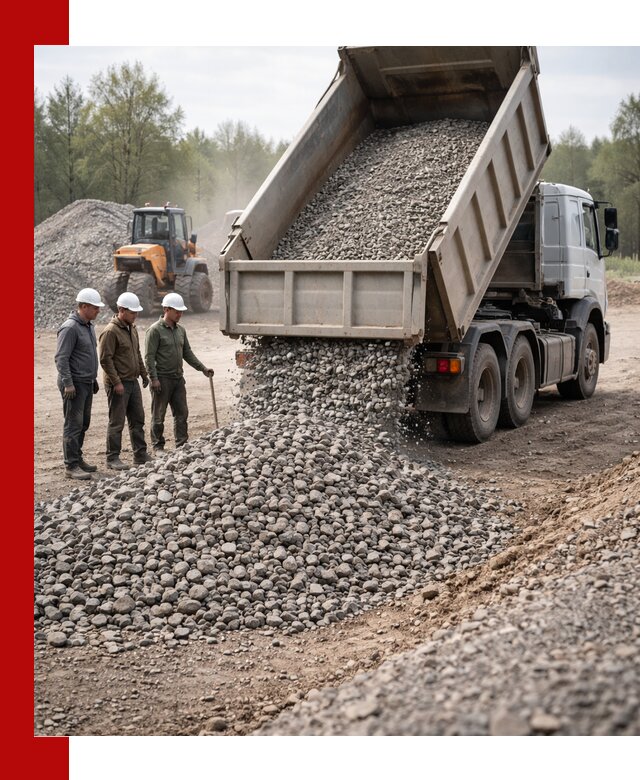 Доставка гравийного щебня фракции 70-120 в Мичуринске