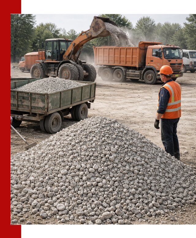 Доставка известнякового щебня фракция 20–40 в Мичуринске