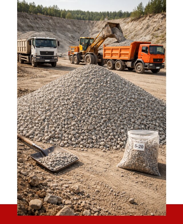 Доломитовый щебень фр. 5-20 в Мичуринске от 4349 р. | ПРОНЕРУДМчр