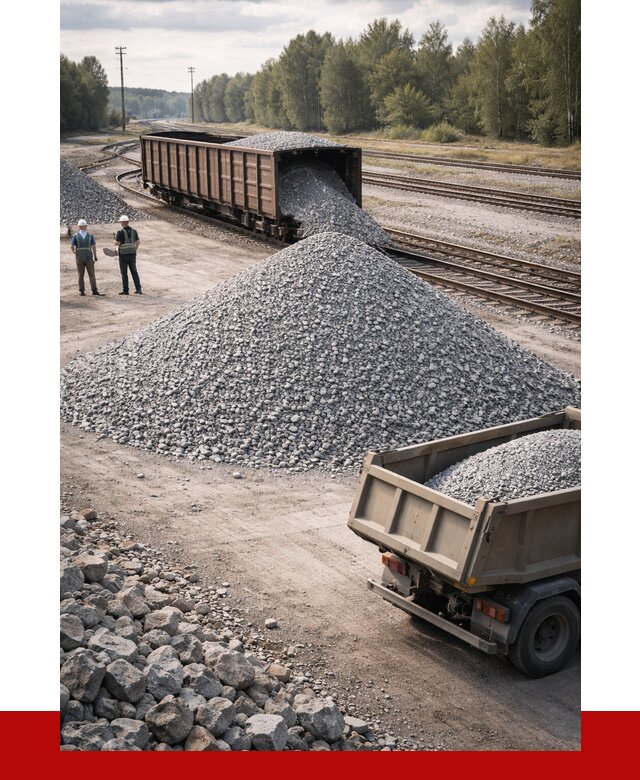 Железнодорожный щебень 20-60 в Мичуринске от 1760 р. | ПРОНЕРУДМчр