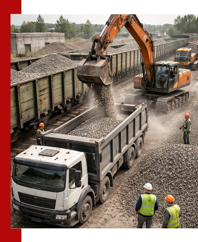 Железнодорожный щебень фракция 25–60 для поставок в Мичуринске