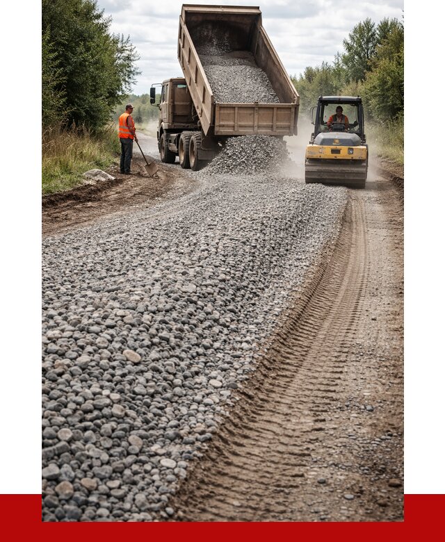 Щебень для отсыпки дороги в Мичуринске от 2796 р. ПРОНЕРУДМчр