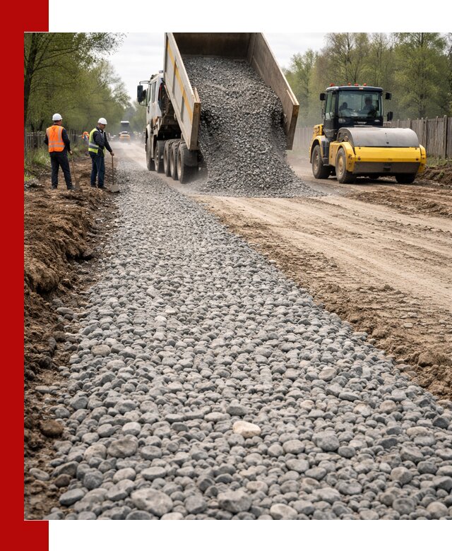 Доставка щебня для отсыпки дорог в Мичуринске высокого качества