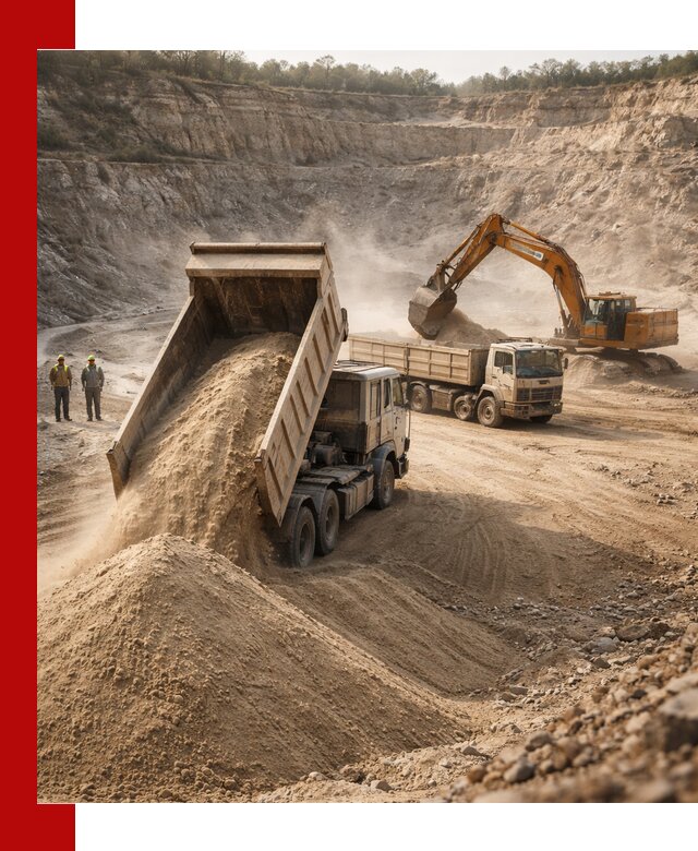 Карьерный песок навалом с доставкой в Мичуринске