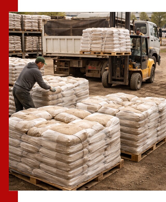 Карьерный песок в мешках с доставкой в Мичуринске