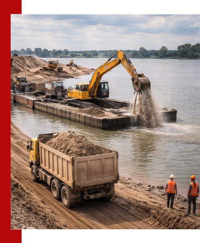 Намывной песок с доставкой в Мичуринске оптом и в розницу
