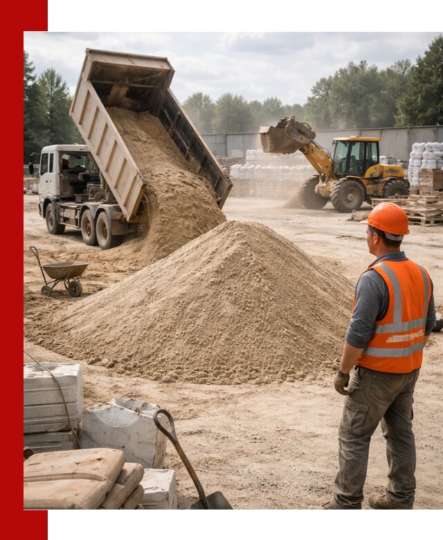Доставка строительного песка с самосвалом в Мичуринске