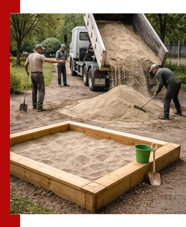 Песок для песочницы с доставкой в Мичуринске недорого и чистый