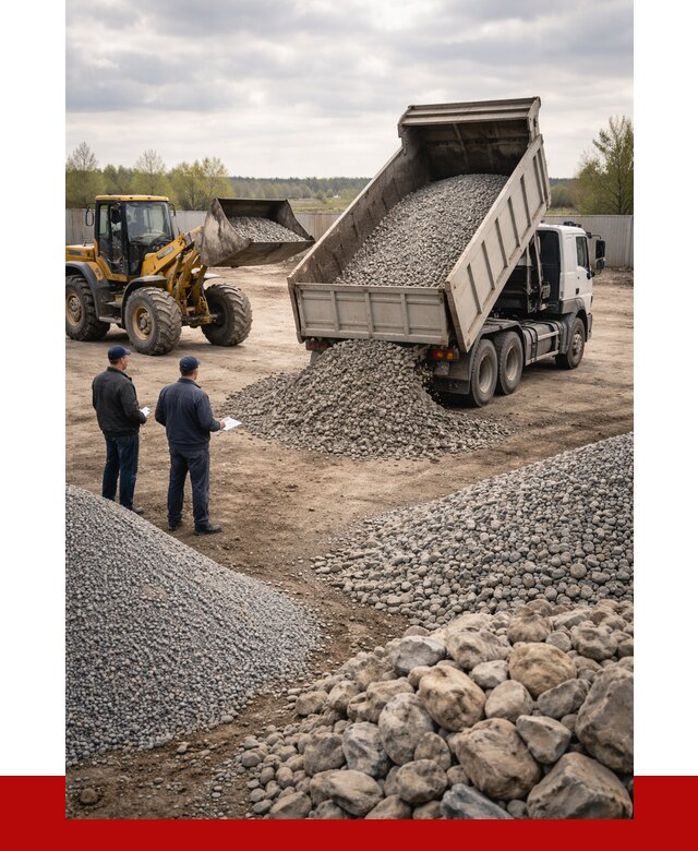 Гравий и камень с доставкой в Мичуринске от 4349 р. - ПРОНЕРУДМчр