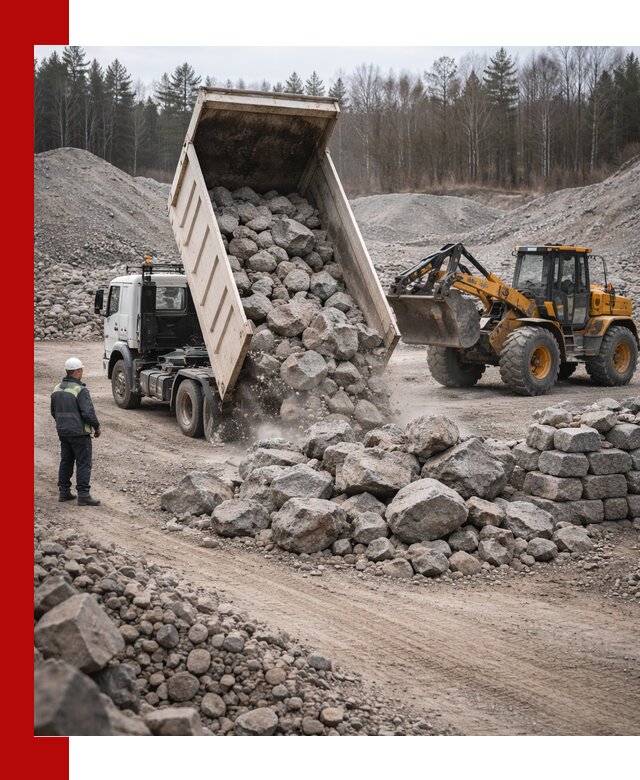 Доставка и продажа бутового гранитного камня в Мичуринске