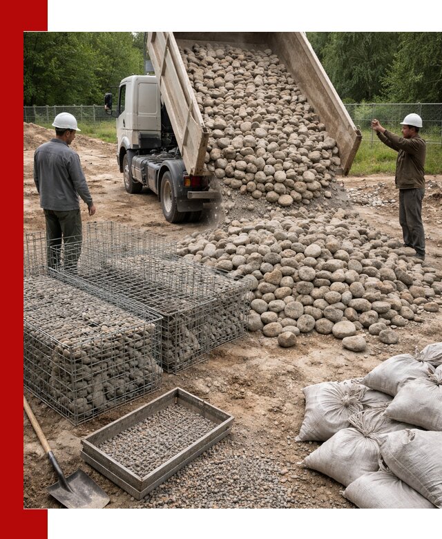 Камень для габионов фракция 70–151 в Мичуринске