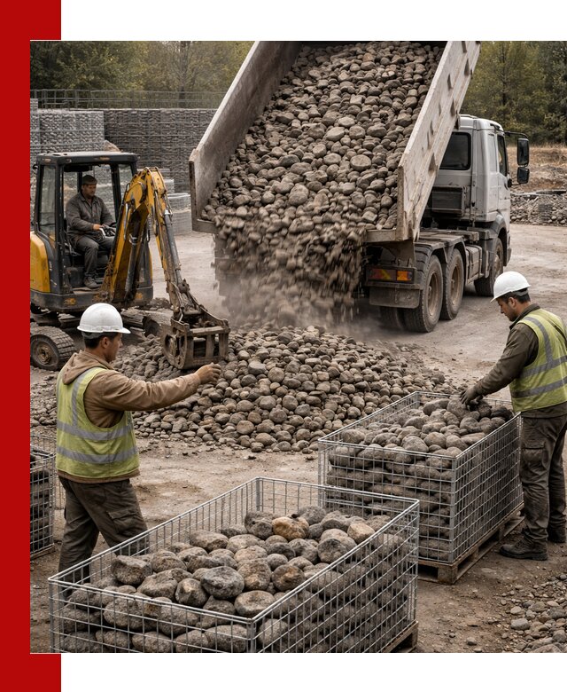 Камень для габионов фракция 100–201 в Мичуринске