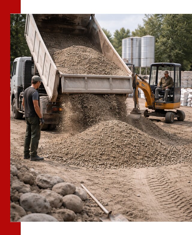 Доставка ПГС С3 в Мичуринске самосвалами и миксерами
