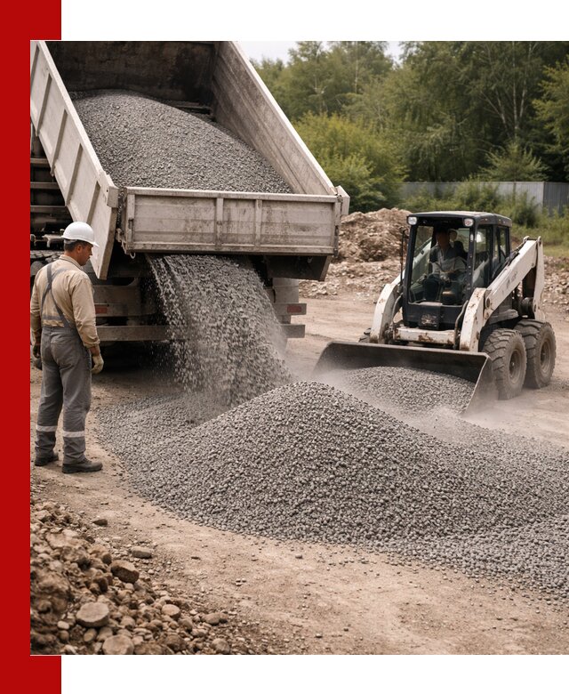 Доставка гравийного отсева 0-5 в Мичуринске оптом и в розницу