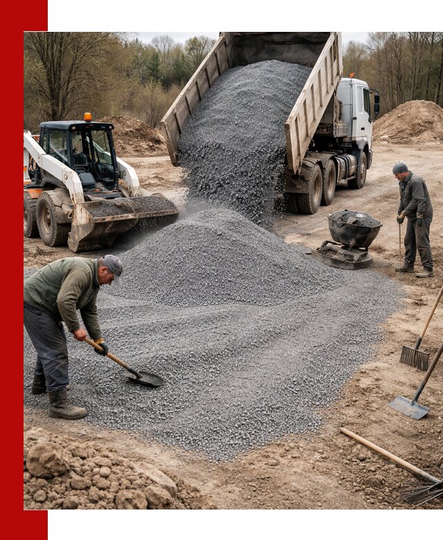 Отсев для подсыпки в Мичуринске — доставка и подсыпка на участок