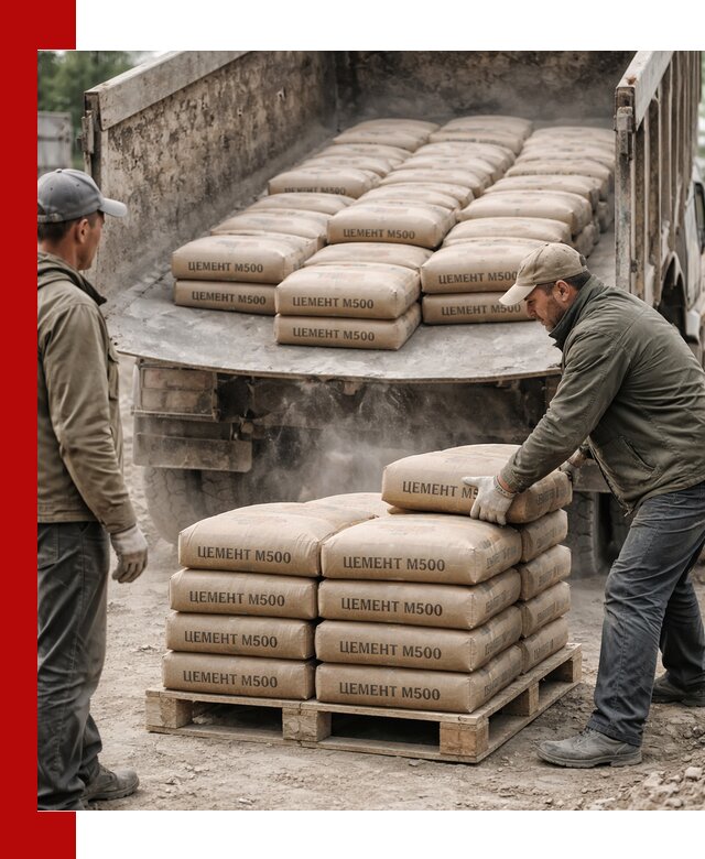 Цемент М500 с доставкой самосвалом в Мичуринске