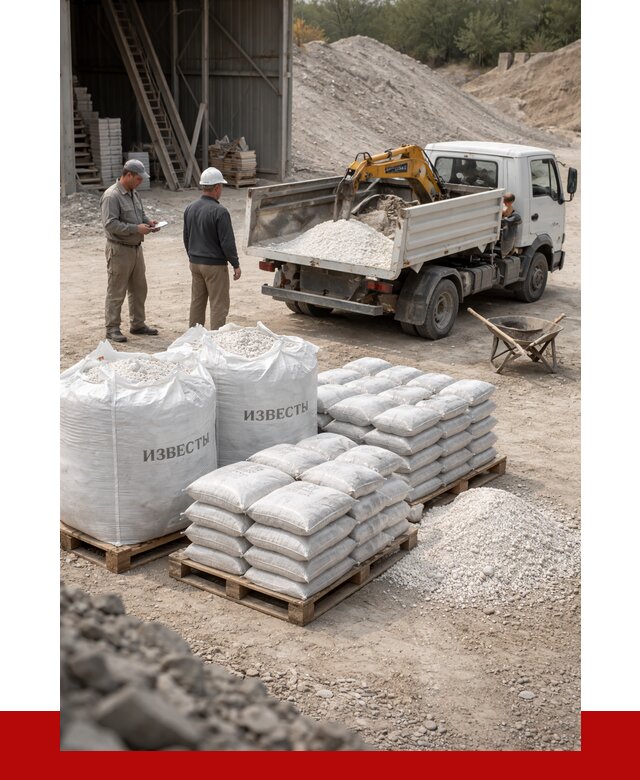 Известь строительная в Мичуринске с доставкой от 4349 р. | ПРОНЕРУДМчр