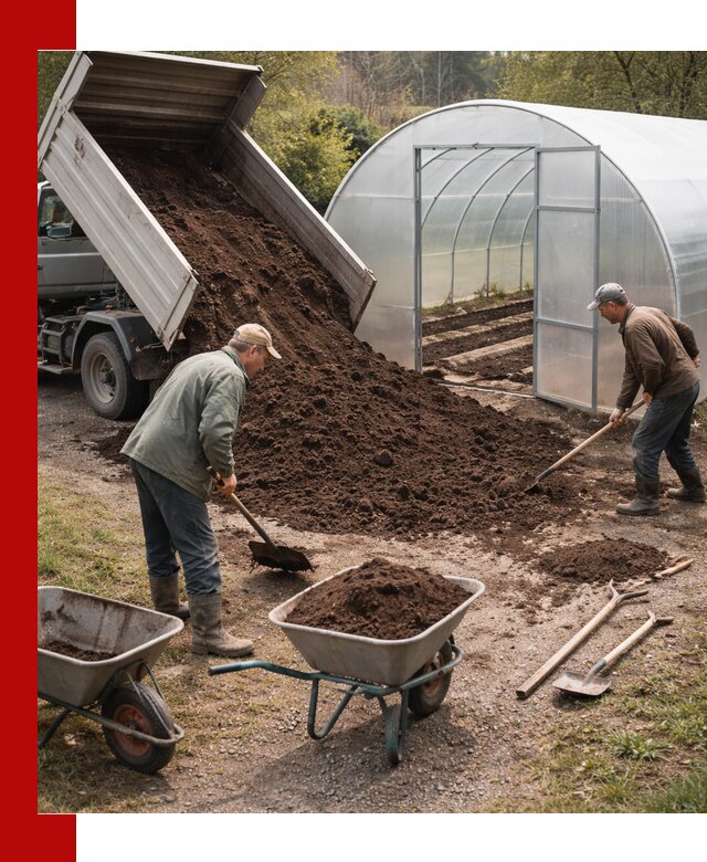 Грунт для теплицы с доставкой в Мичуринске — плодородный субстрат под растения