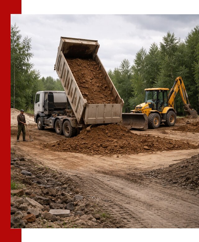 Доставка суглинка самосвалами в Мичуринске подсыпка и планировка