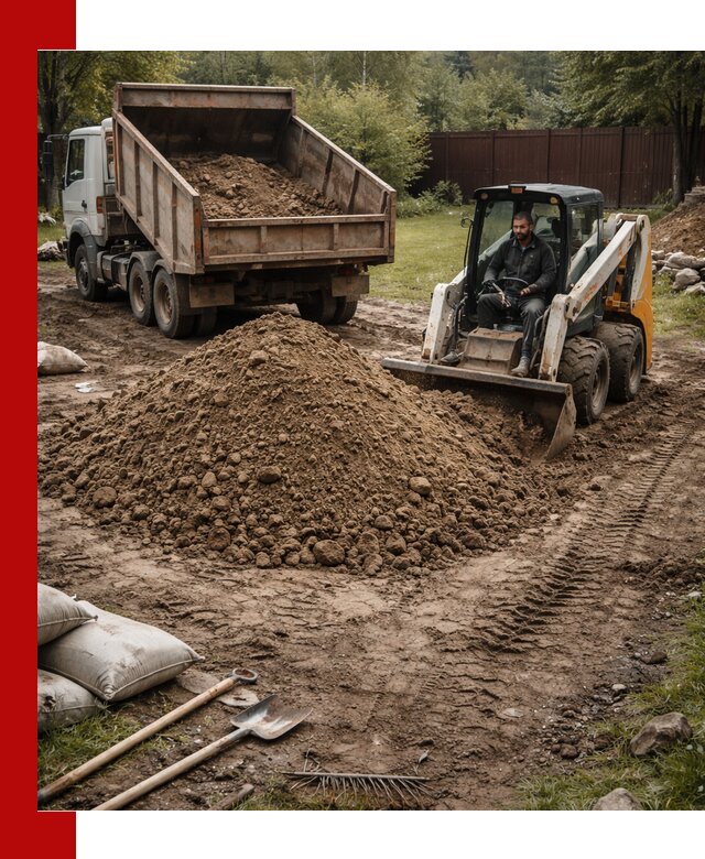 Суглинок для планировки участков в Мичуринске с доставкой и выгрузкой