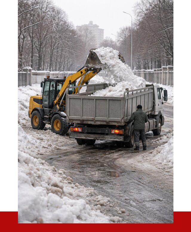 Вывоз снега с погрузкой в Мичуринске от 3624 р. ПРОНЕРУДМчр